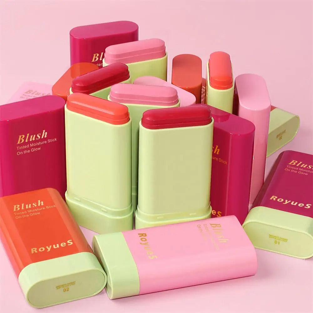 3-in-1 Blush Stick for Cheeks, Lips & Eyes | Imported Korean Cosmetic | Long-Lasting Waterproof Matte Cream Blusher | Lightweight & Blendable Makeup for Women & Girls