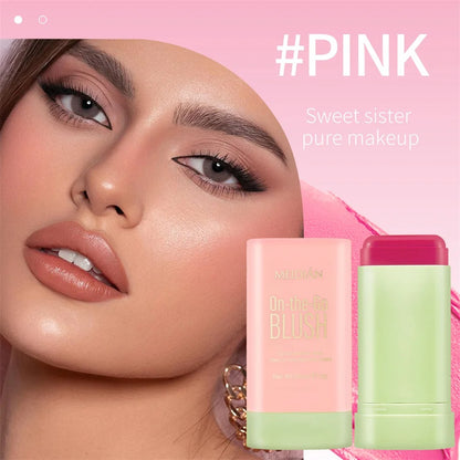 3-in-1 Blush Stick for Cheeks, Lips & Eyes | Imported Korean Cosmetic | Long-Lasting Waterproof Matte Cream Blusher | Lightweight & Blendable Makeup for Women & Girls